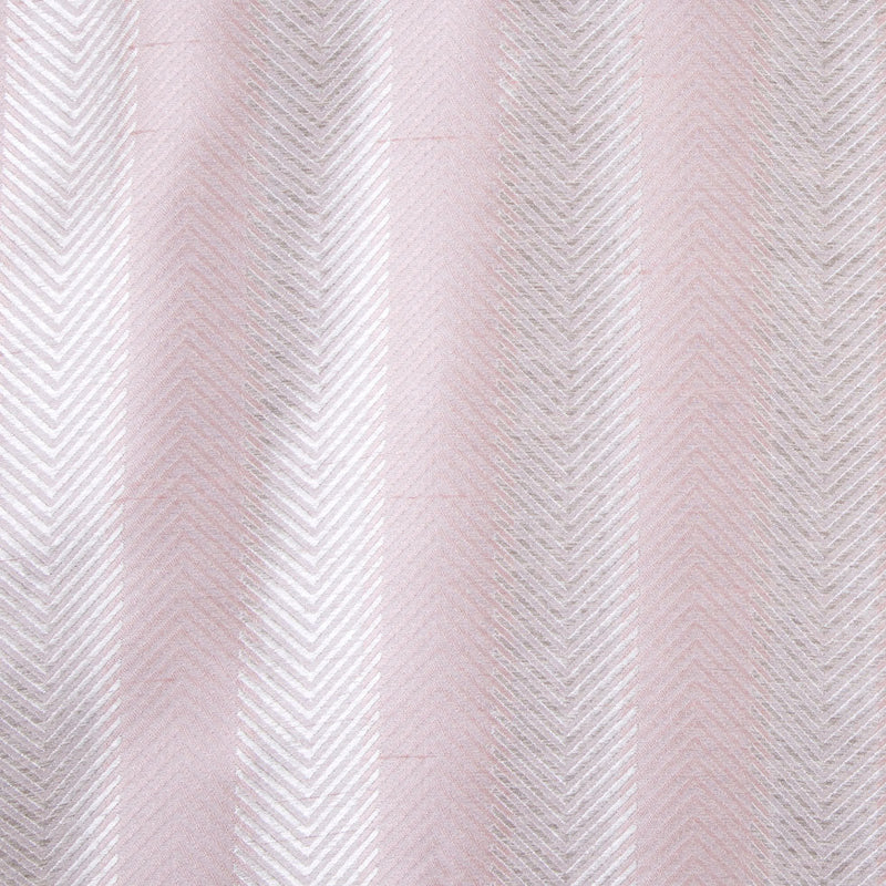 Baby Pink/Cream Stripes Shantung /Dupioni
