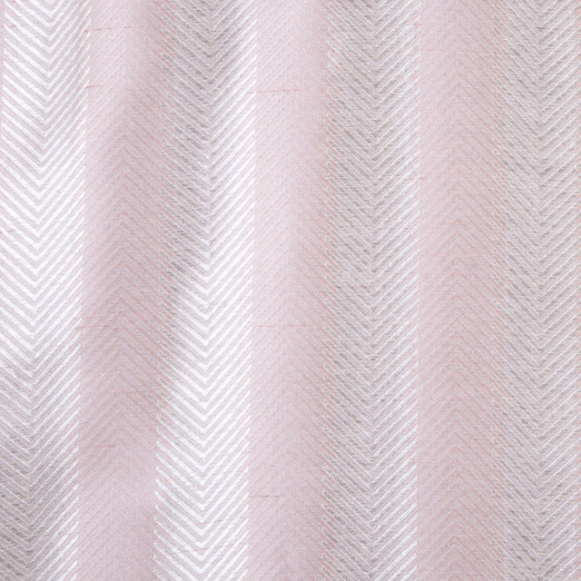 Baby Pink/Cream Stripes Shantung /Dupioni