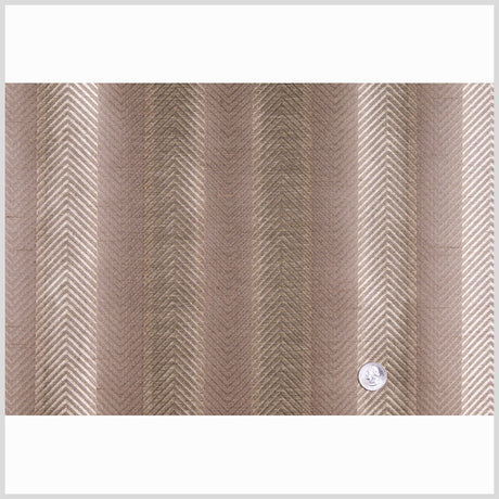 Baby Pink/Victorian Gold Stripes Shantung /Dupioni