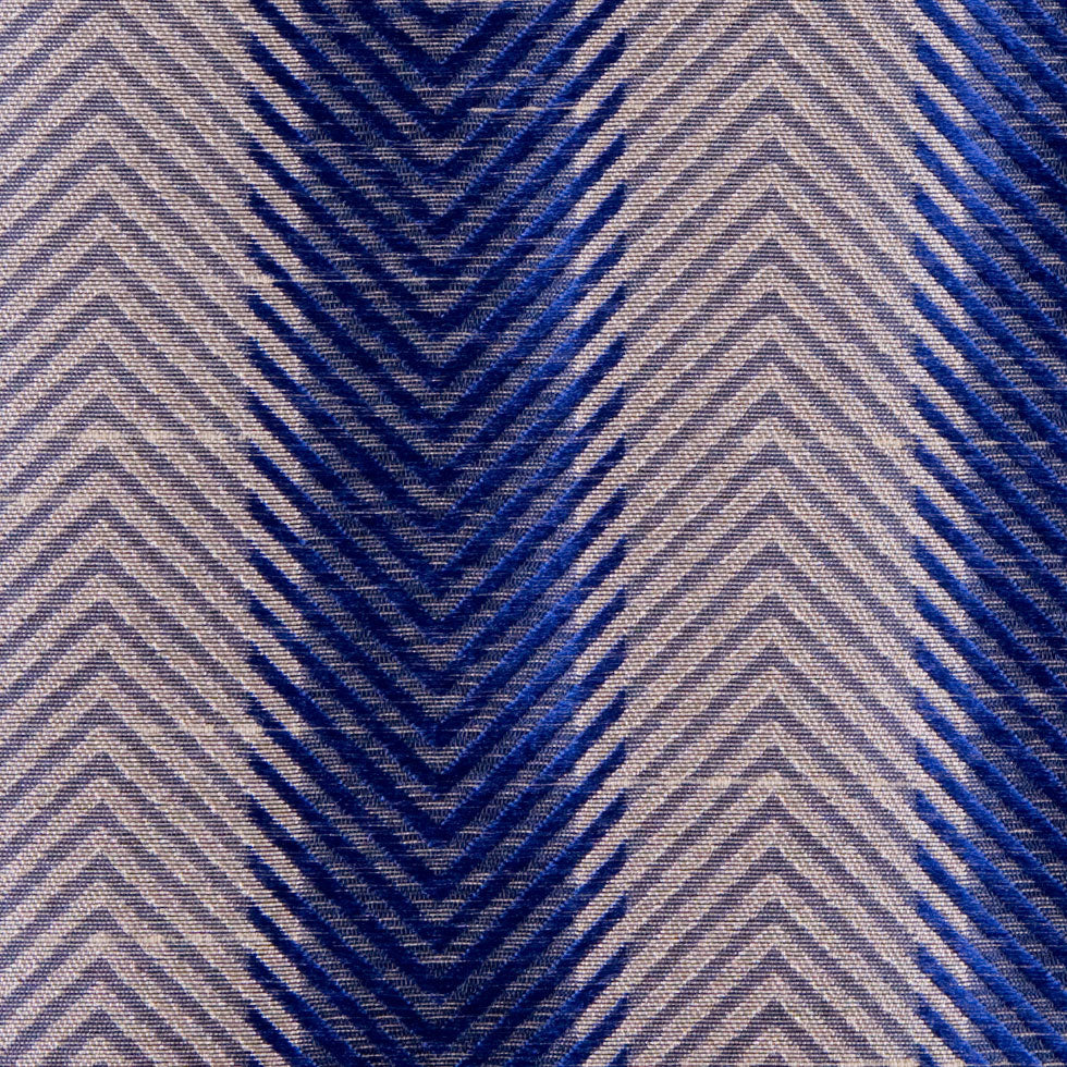 Sparta Blue/Cashmere Stripes Shantung /Dupioni