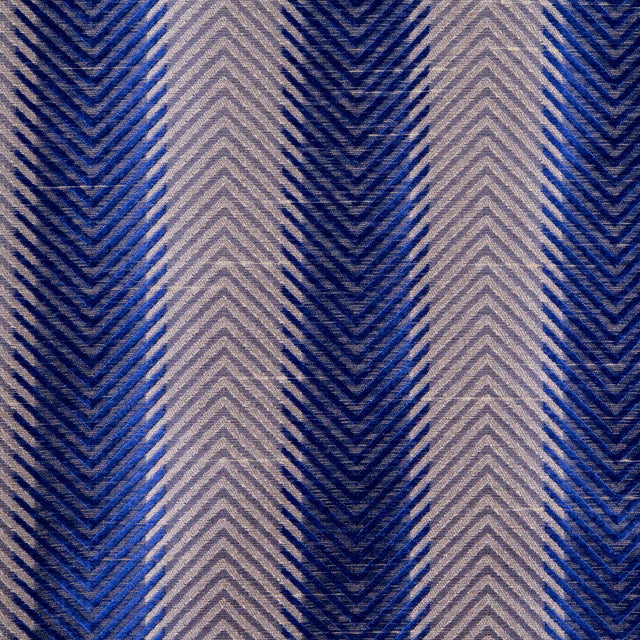Sparta Blue/Cashmere Stripes Shantung /Dupioni
