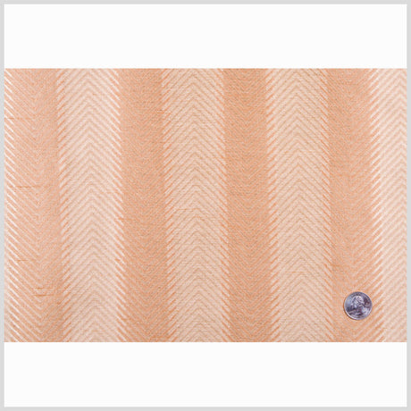 Cinnamon/Soft Gold Stripes Shantung /Dupioni
