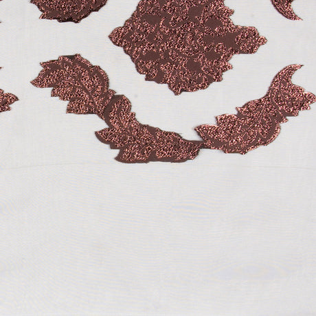 Chocolate/Copper Damask Sheer