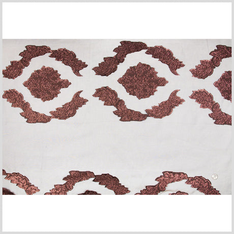 Chocolate/Copper Damask Sheer