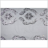 Black/Silver Damask Sheer