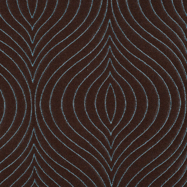 Iridescent Chocolate/Blue Geometric Woven