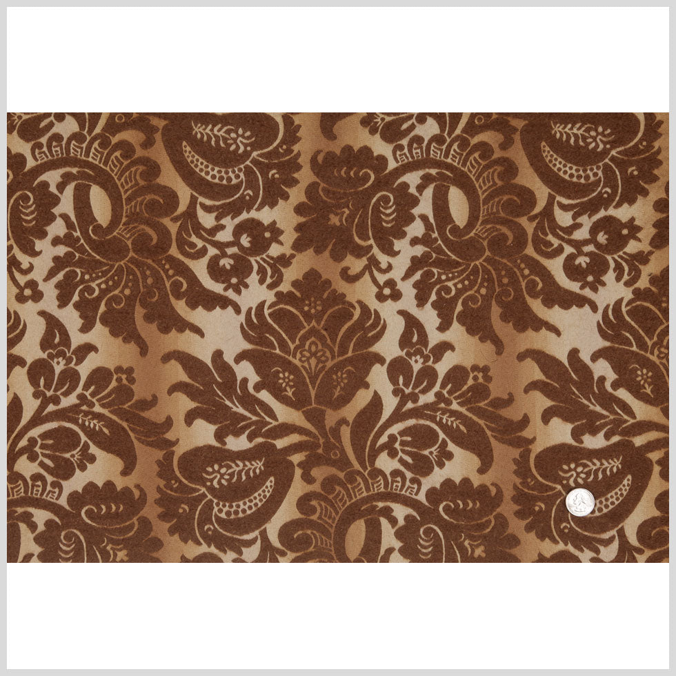 Beige/Brown Floral Brocade