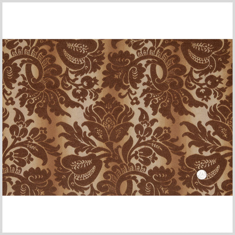 Beige/Brown Floral Brocade