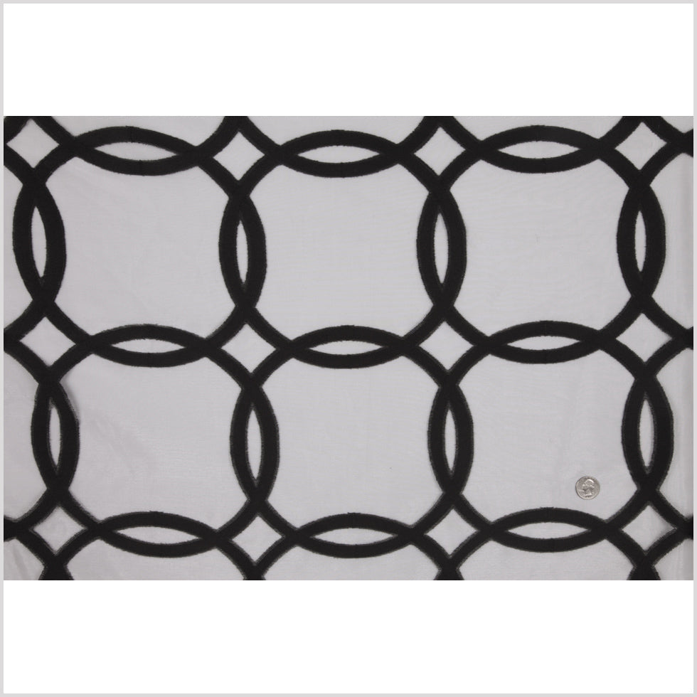 Black 40350 Geometric Sheer