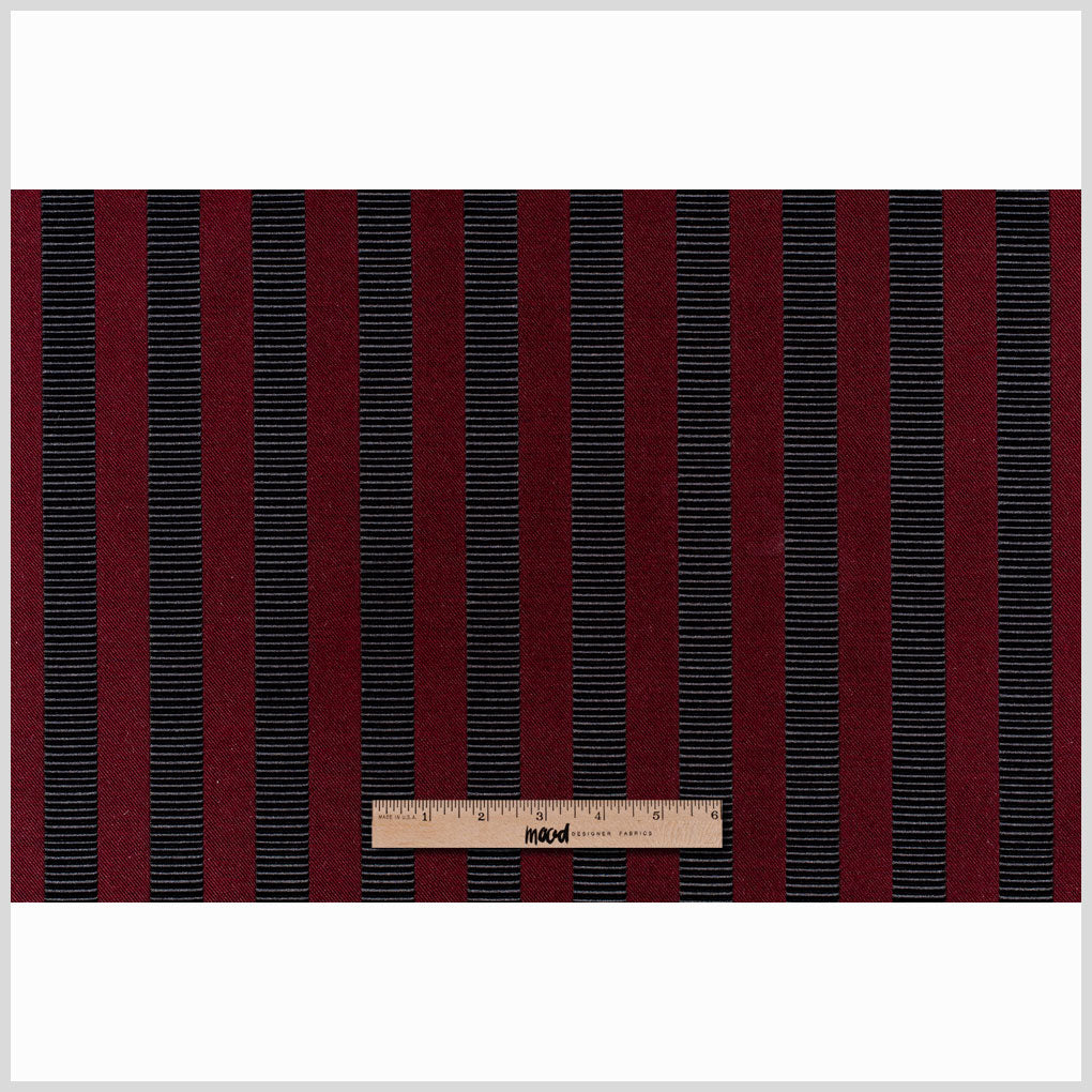 Maroon 803 Stripes Woven
