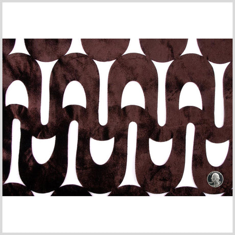 Chocolate Lazer Cut Velvet
