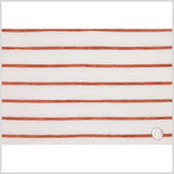 Ivory/Orange Stripes Striped Sheer