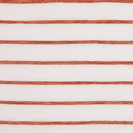 Ivory/Orange Stripes Striped Sheer