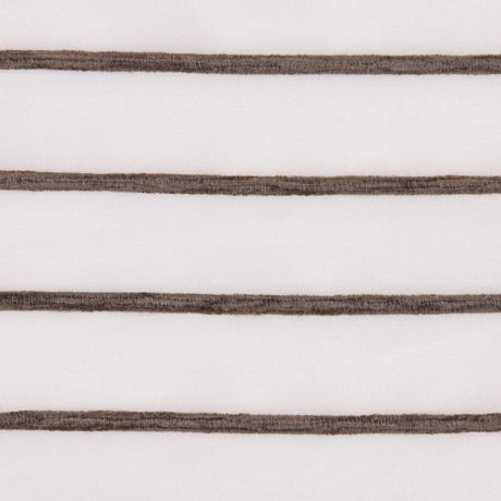 Ivory/Chocolate Stripes Striped Sheer