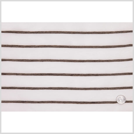 Ivory/Chocolate Stripes Striped Sheer