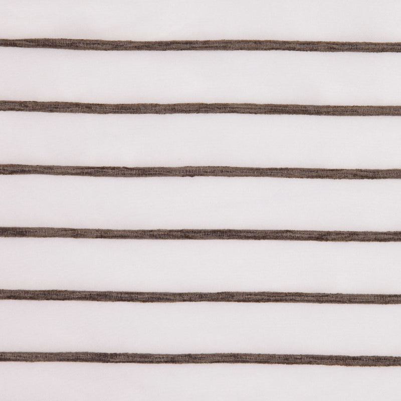 Ivory/Chocolate Stripes Striped Sheer