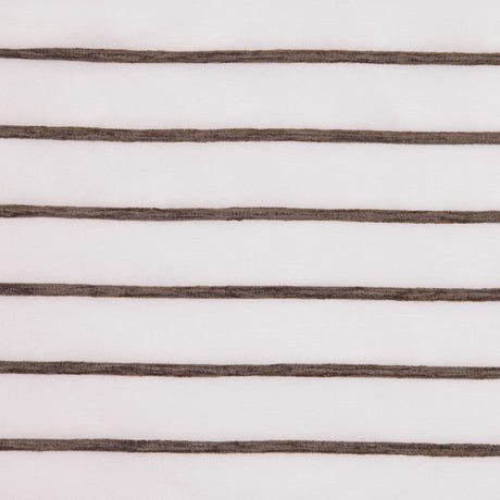 Ivory/Chocolate Stripes Striped Sheer