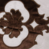 Brown/Cream Floral Velvet