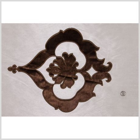Brown/Cream Floral Velvet