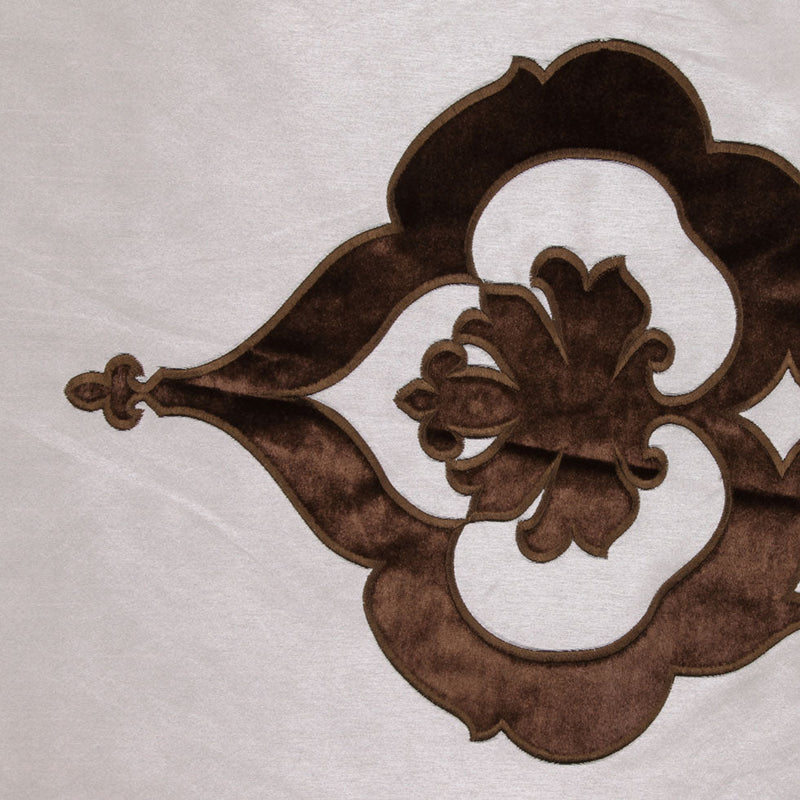 Brown/Cream Floral Velvet