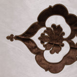 Brown/Cream Floral Velvet