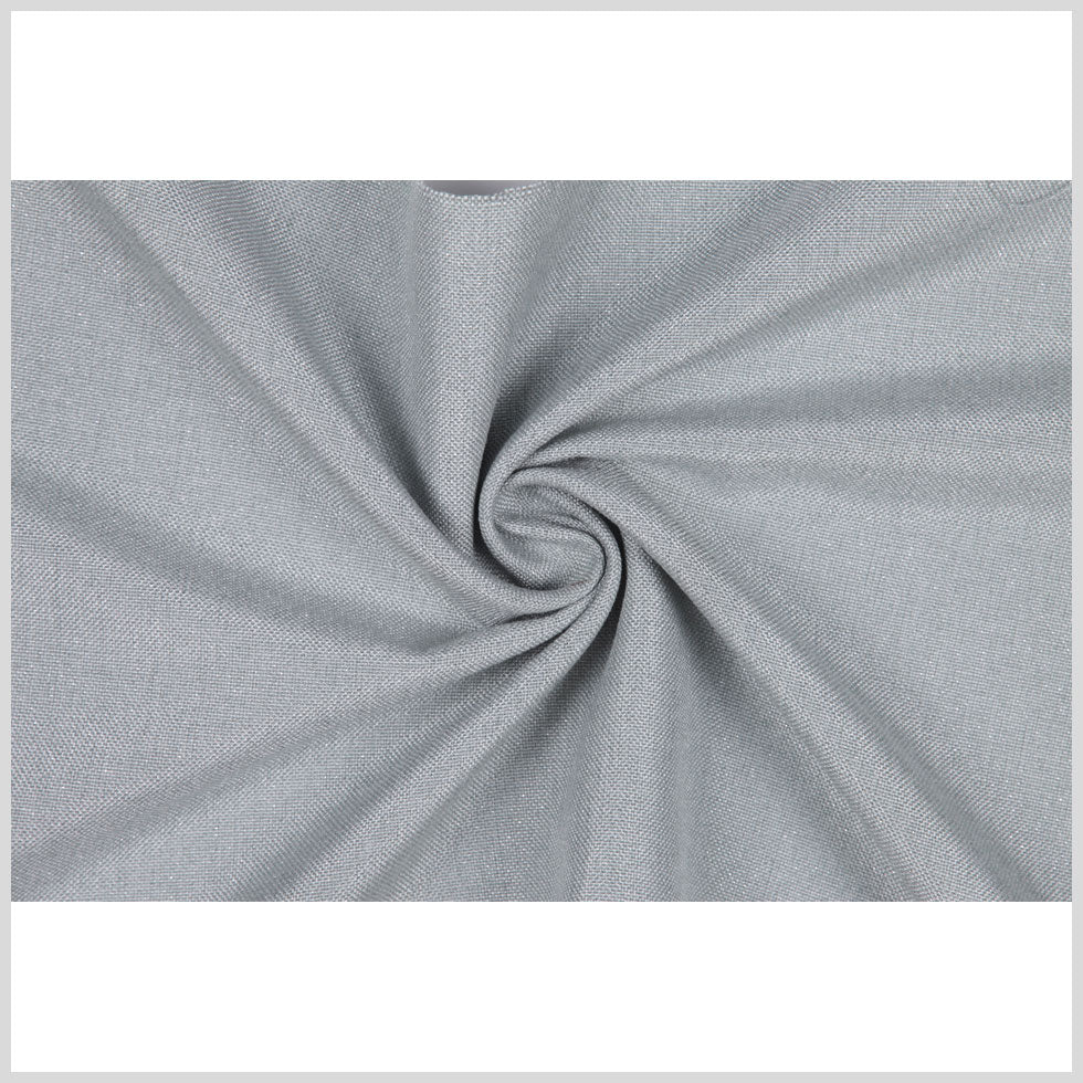 Spa/Metallic Silver Solid Linen Lame