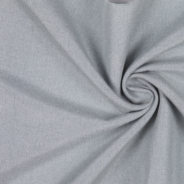 Spa/Metallic Silver Solid Linen Lame