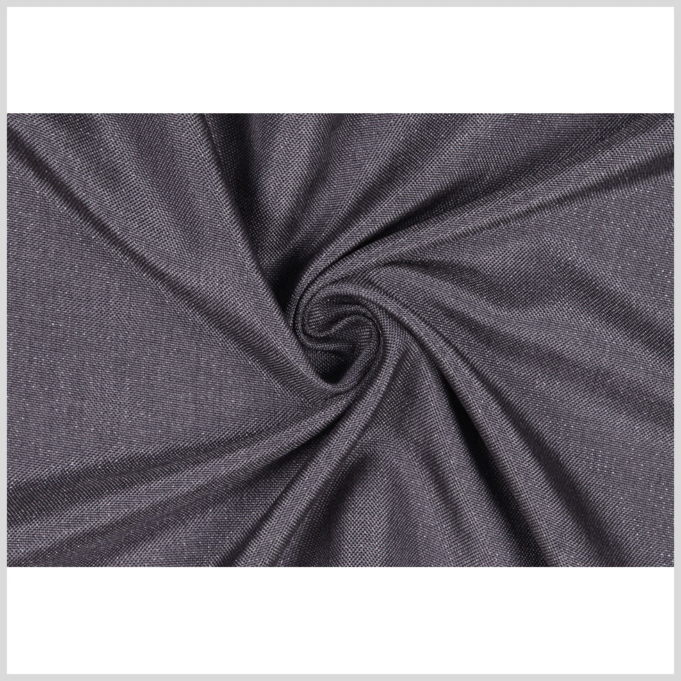 CharcoalMetallic Silver Solid Linen Lame