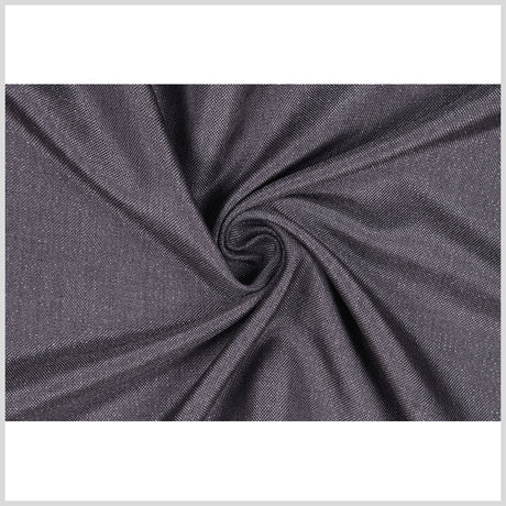 CharcoalMetallic Silver Solid Linen Lame