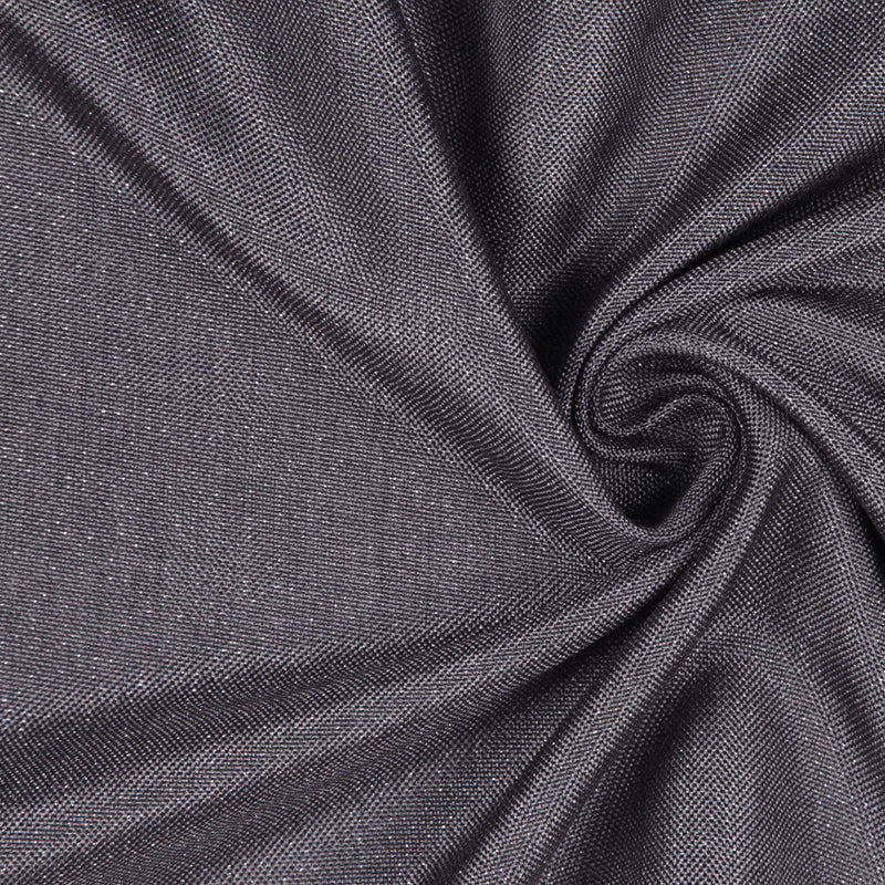 CharcoalMetallic Silver Solid Linen Lame