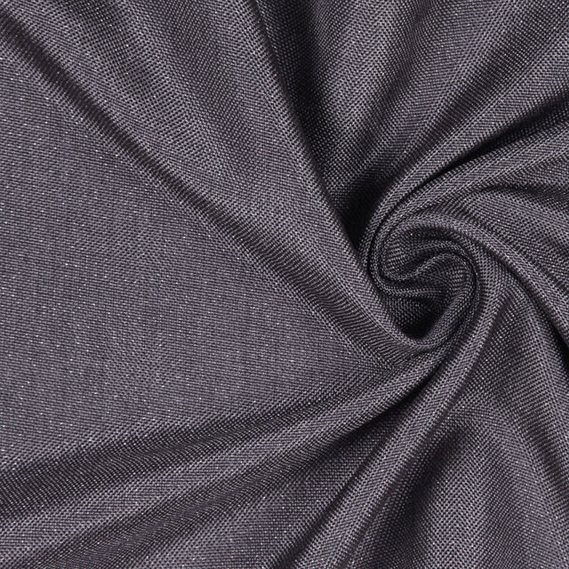 CharcoalMetallic Silver Solid Linen Lame