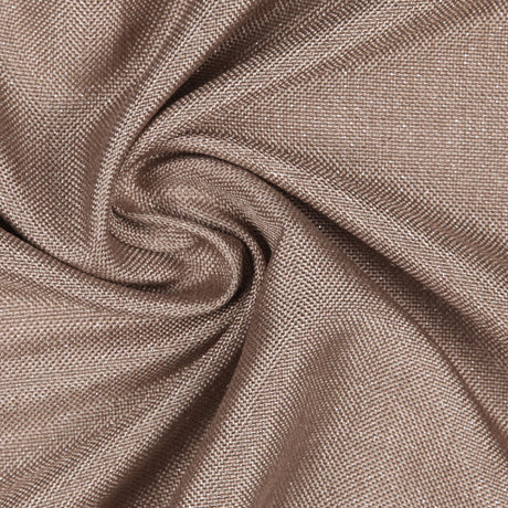 Latte/Metallic Silver Solid Linen Lame