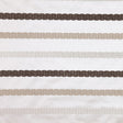 Linen/Brown Stripes Embroidery Stripe