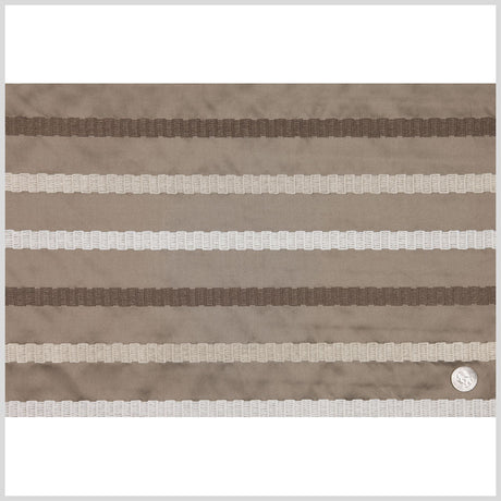 Latte/Beige Stripes Embroidery Stripe