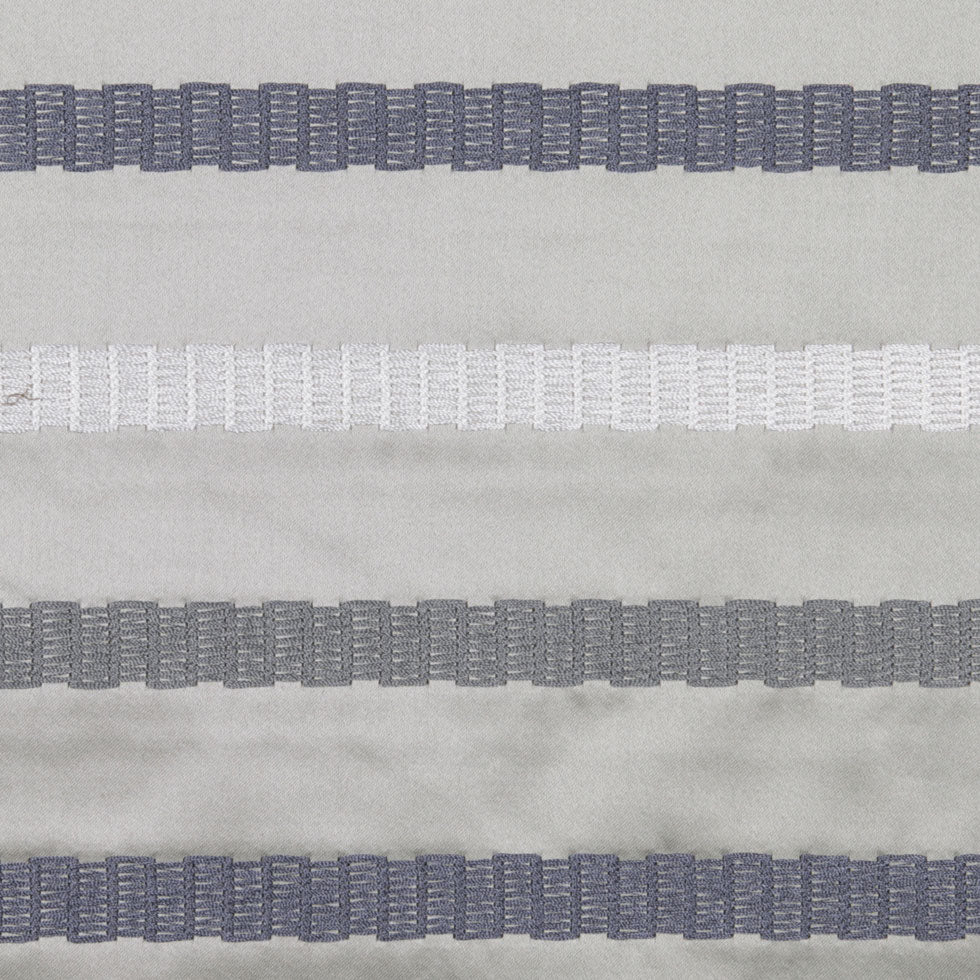 Steel/Blue/White Stripes Embroidery Stripe