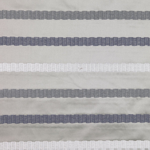 Steel/Blue/White Stripes Embroidery Stripe