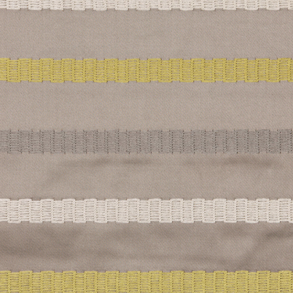 Otter/Lime Stripes Embroidery Stripe