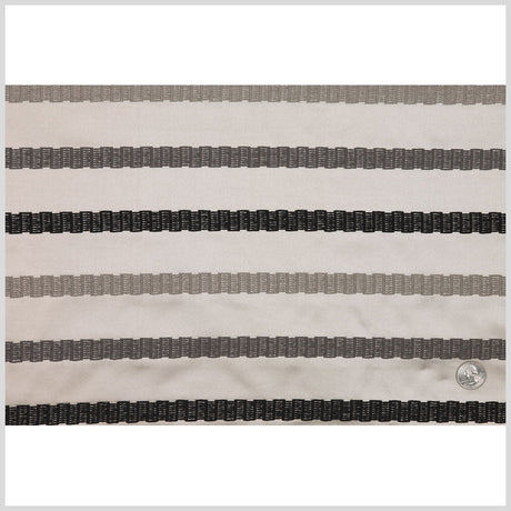 Gold/Black/Gray Stripes Embroidery Stripe