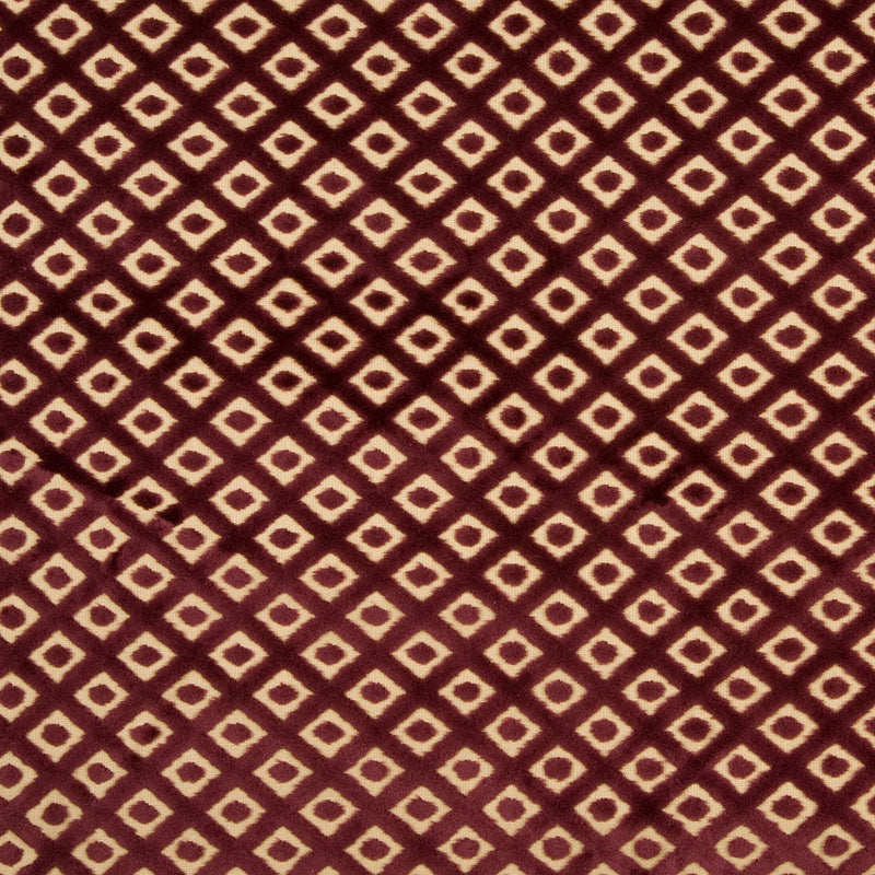 Eggplant/Beige Diamonds Velvet
