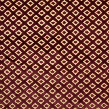 Eggplant/Beige Diamonds Velvet