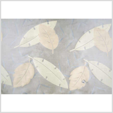 Soft Gold/Cornflower Blue Floral Woven