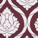 Burgundy/Natural Damask Woven