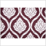Burgundy/Natural Damask Woven