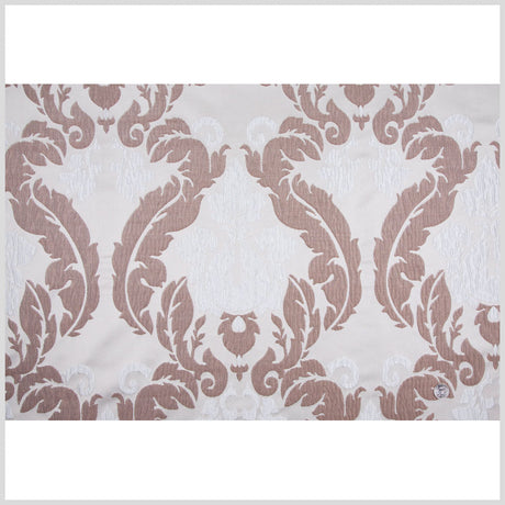 Candlelight Glow Gray/Chocolate/Ice Blue Damask Brocade