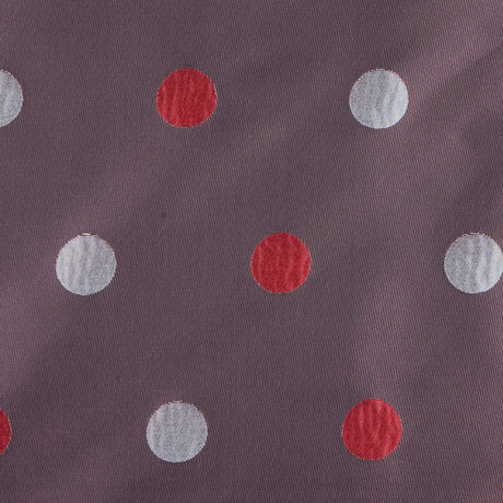 Heather Gray/Garnet/Silver Polka Dots Brocade