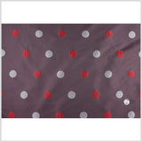 Heather Gray/Garnet/Silver Polka Dots Brocade