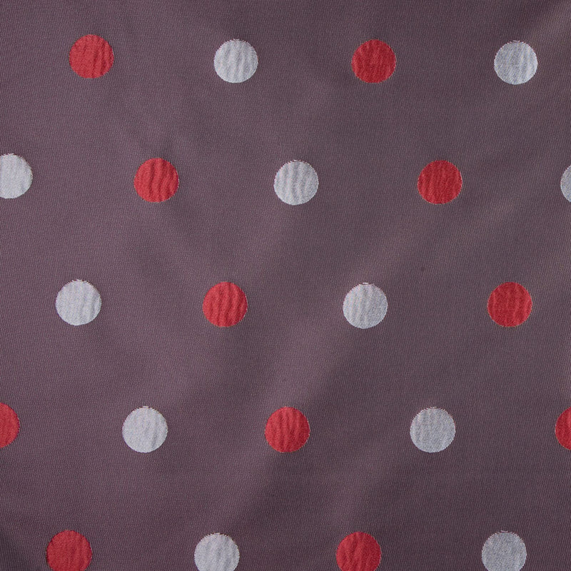 Heather Gray/Garnet/Silver Polka Dots Brocade