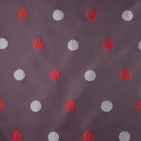 Heather Gray/Garnet/Silver Polka Dots Brocade