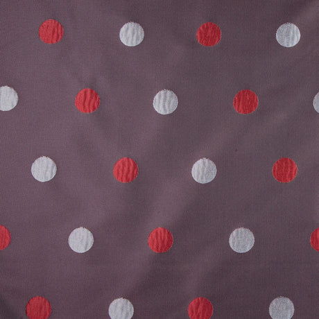 Heather Gray/Garnet/Silver Polka Dots Brocade