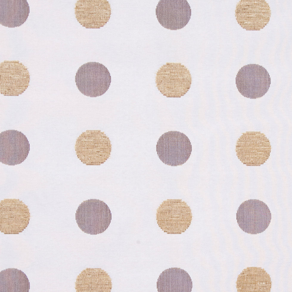 Cream/Antique Gold/Iridescent Brown Polka Dots Chenille